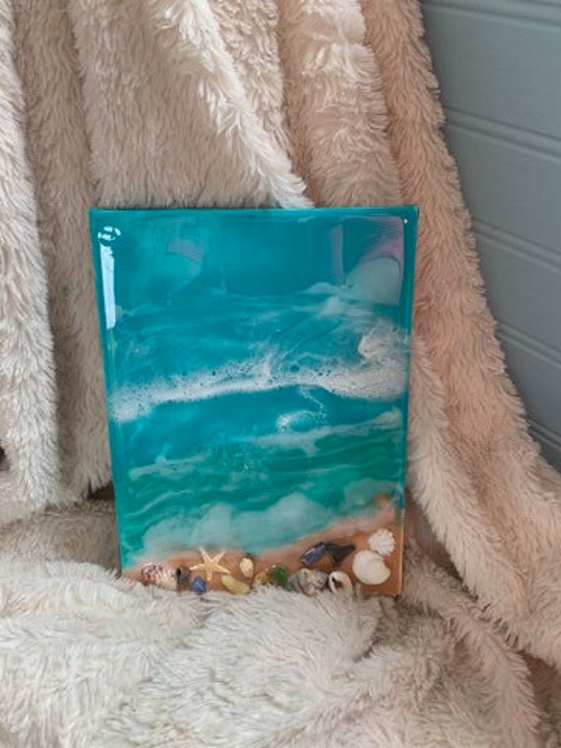 Beach Resin Coastal Wall Art Ocean Art Fine Art Canvas Art Etsy