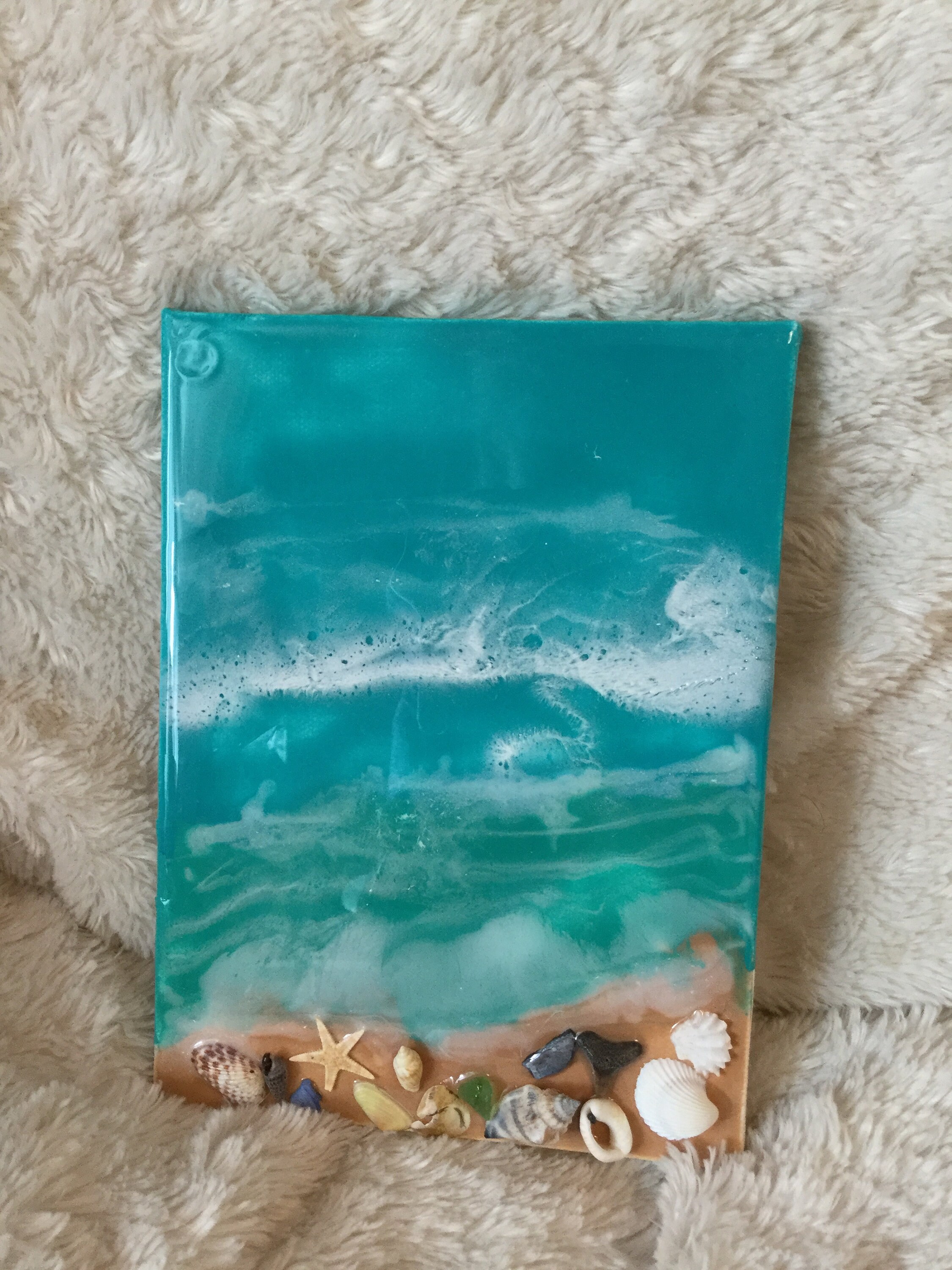 Beach Resin Coastal Wall Art Ocean Art Fine Art Canvas Art Etsy
