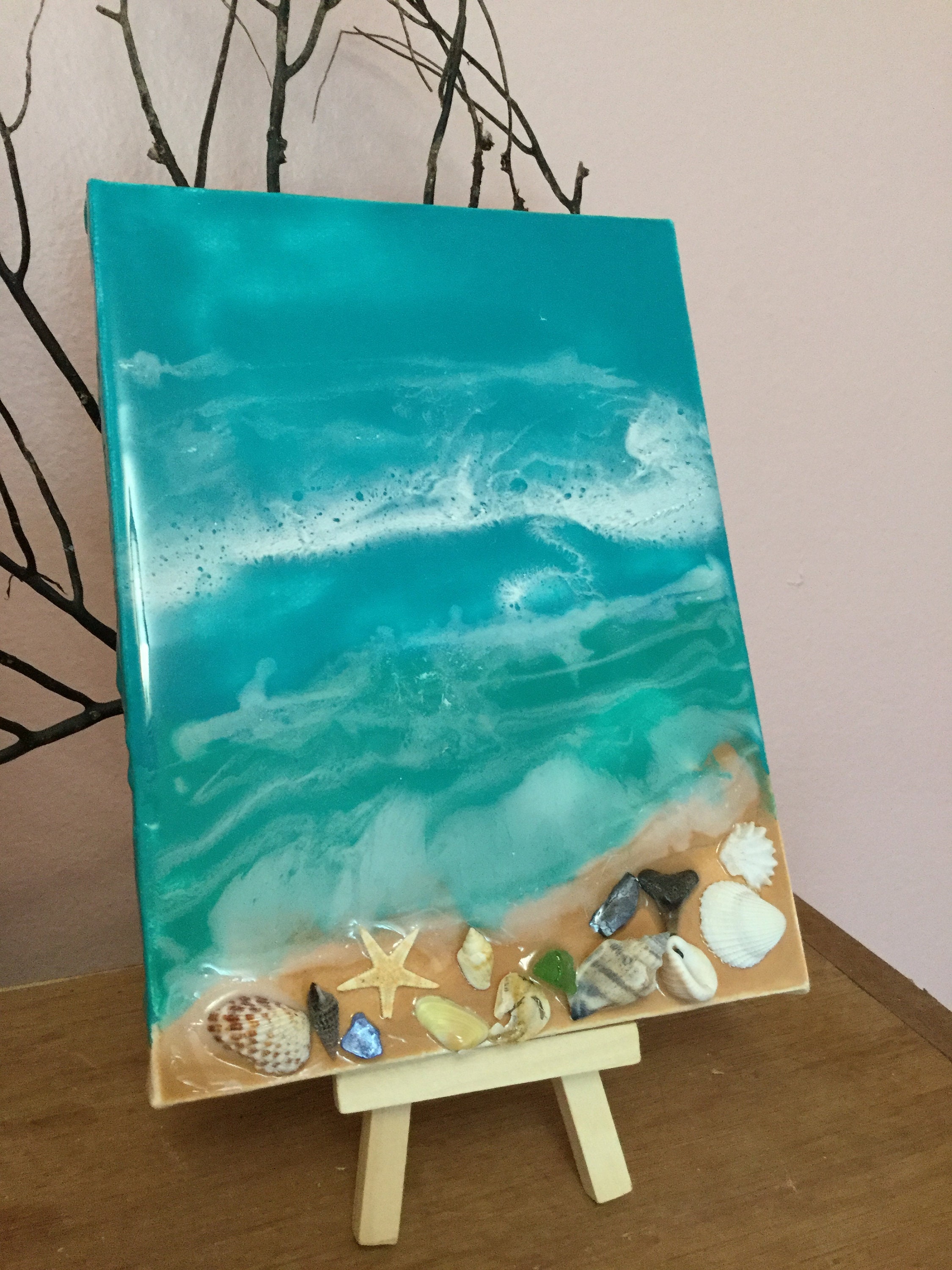 Beach Resin Coastal Wall Art Ocean Art Fine Art Canvas Art Etsy