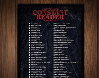 Stephen King "Constant Reader" Checklist Print (Physical Copy)