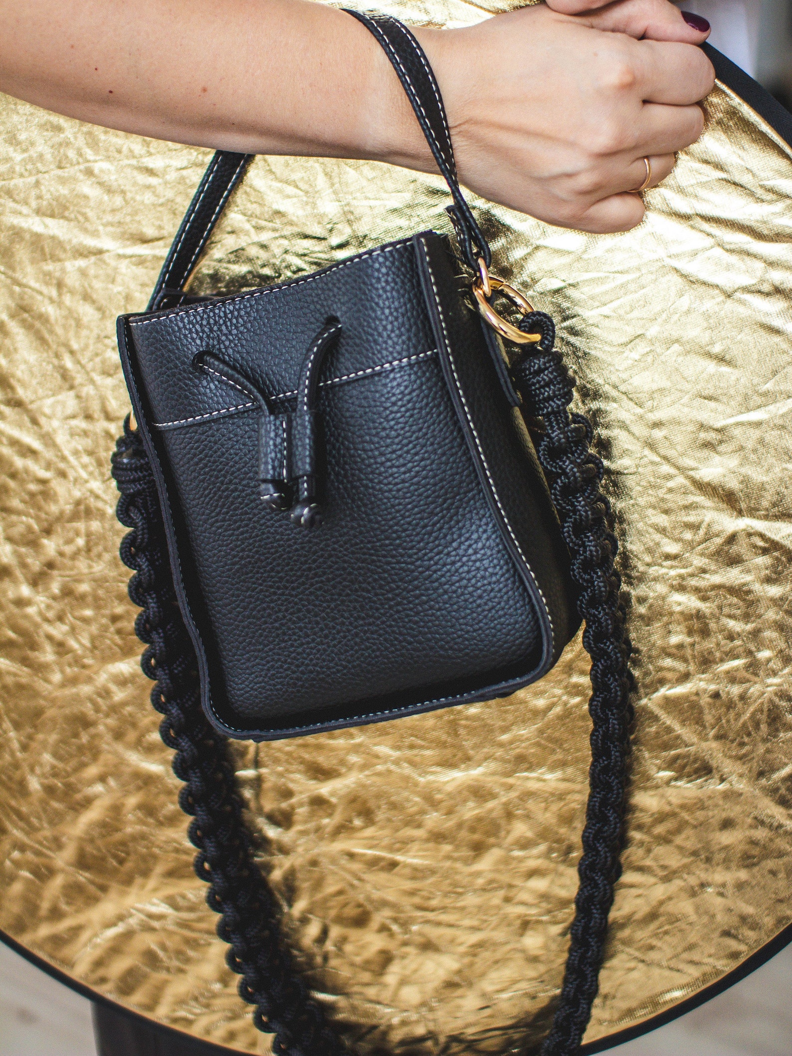 Braided bag strap black strap for handbag detachable purse Etsy