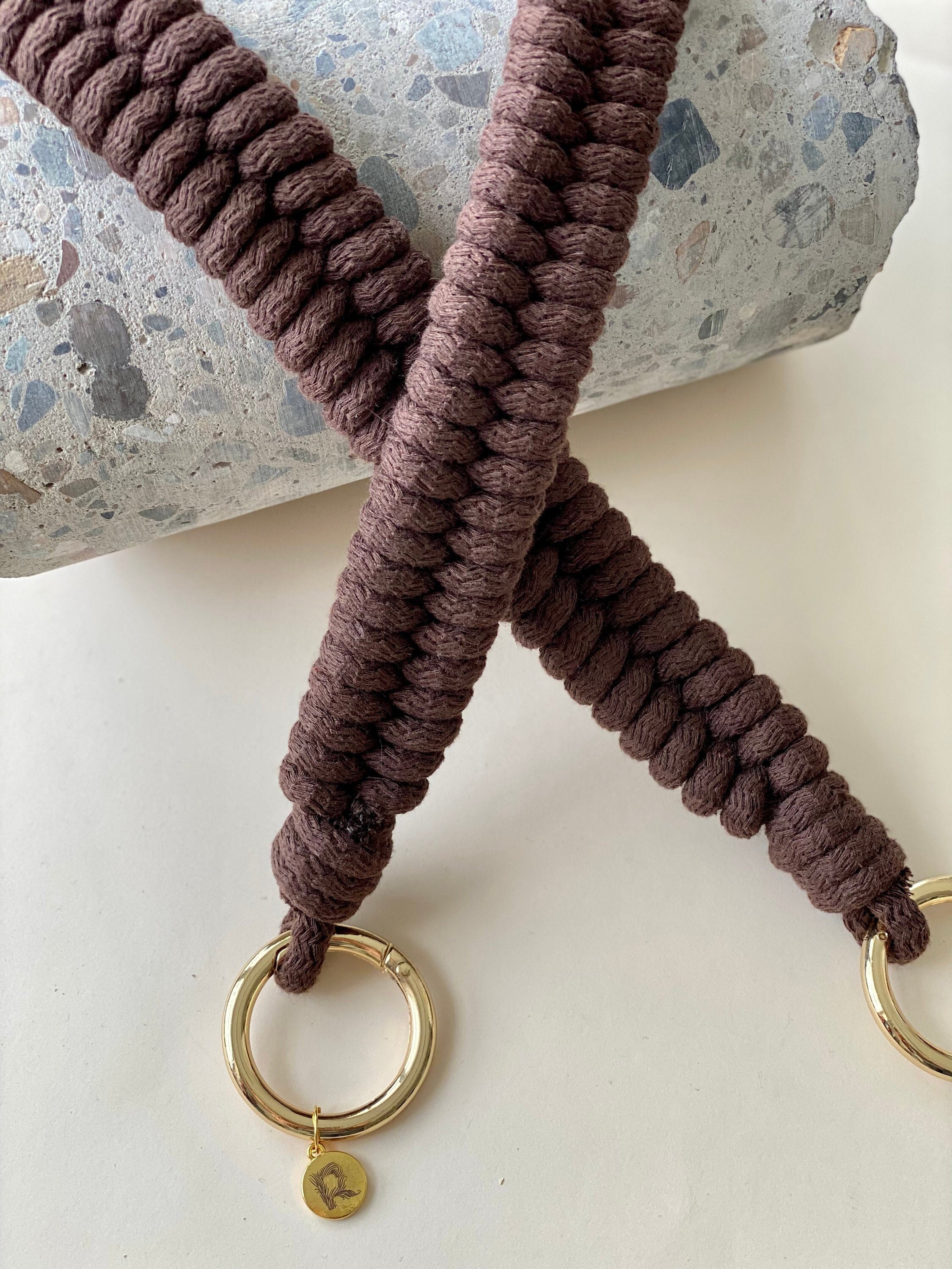 Braided purse strap brown guitar strap for handbag removable Etsy