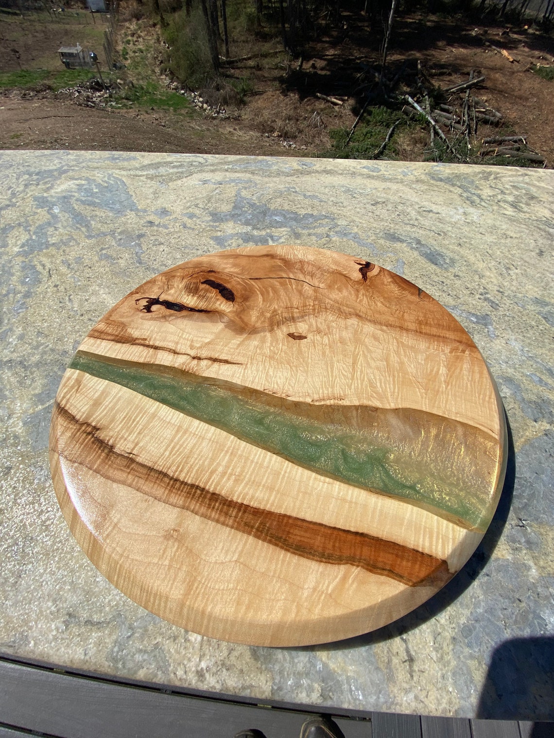 Live Edge Lazy Susan Etsy