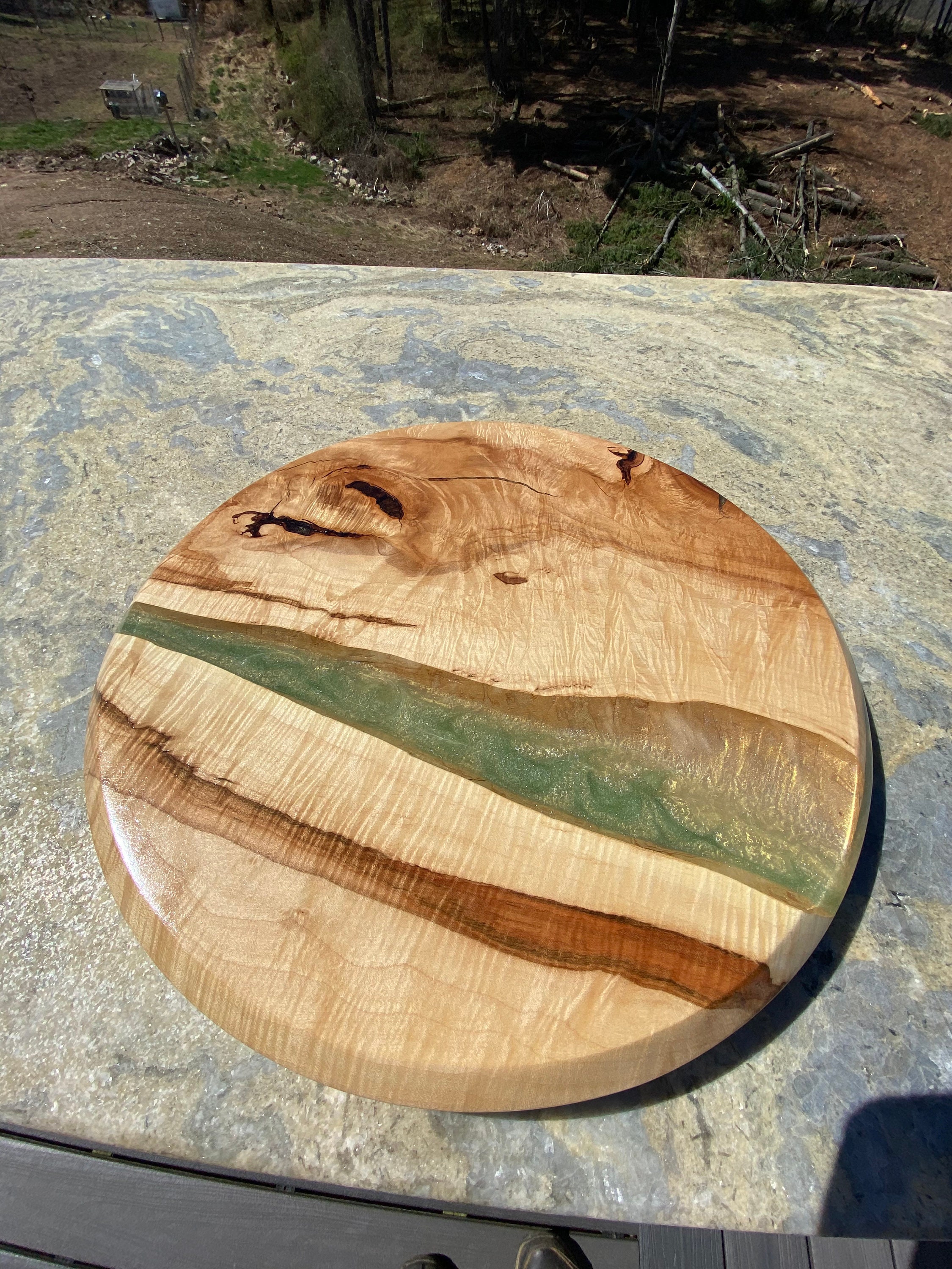 Live Edge Lazy Susan Etsy