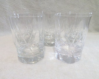 5 whiskyglazen 34cl in Daum kristal model Blanzey geslepen decor Vintage Franse kristallen whisky bokalen