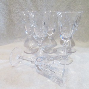 Superbe 6 verres à eau ? 16cl cristal Daum France Magnificent vintage French crystal water glasses 18,5cm