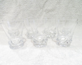 7 aperitiefglazen 7cl Daum kristal model Sorcy Vintage Franse kristallen aperitiefbeker h 7.4cm