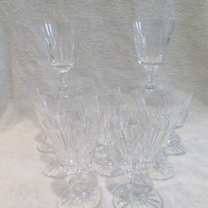 11 copas de vino blanco 9 cl de cristal Saint Louis tamaño shuttle Vintage french crystal white wine glass 11cm