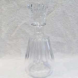 Crystal wine decanter Baccarat size shuttle 1960 1970 french crystal wine decanter