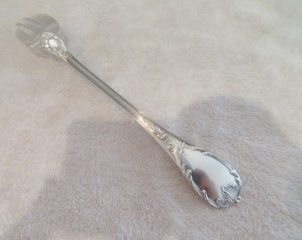 Fourchette à ragout métal argenté orfèvre Christofle modèle Marly Vintage French silver-plated serving fork 25,1cm