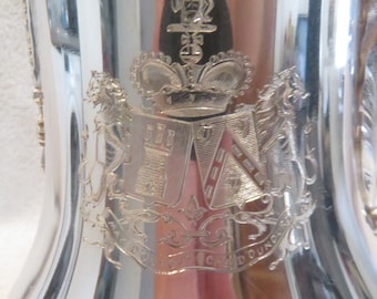 Superbe cafetière à bras déporté argent 950 Minerve style Louis XVI orfèvre Aucoc armoirie De Castellane French 950 silver coffee pot