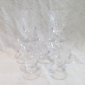 7 copas de vino 12.5cl de cristal Saint Louis patrón radiante y estrellas francesas copas de vino de cristal