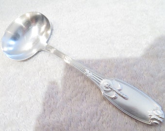 Sauce spoon silver metal style empire goldsmith Christofle model Delafosse early 20th c silver-plated gravy sauce spoon