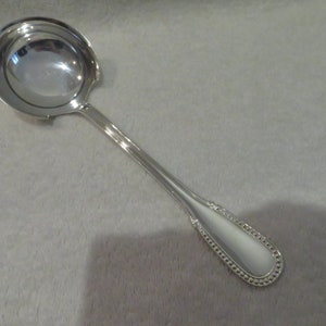 Ladwood dessert silver metal goldsmith Ercuis model French pearls silver-plated dessert ladle
