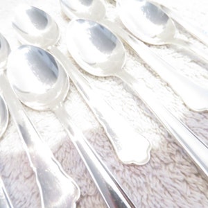 12 silver coffee spoons 830 Suede model Contours goldsmith Gab Mid 20th c 830 Swedish silver coffee tea spoons 12.1cm