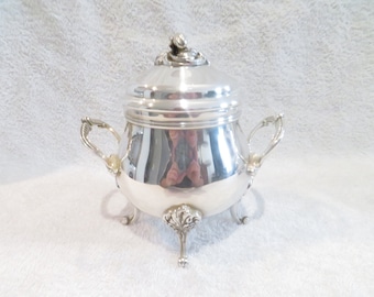 sucrier métal argenté style rococo orfèvre Christofle modèle Marly Vintage French silver-plated sugar bowl