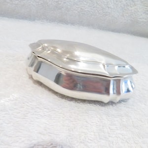 Linda caixa de prata 800 Alemanha estilo Louis XV Weevil marca ourives J Kurz Hanau 19º c caixa oval de prata alemã 800