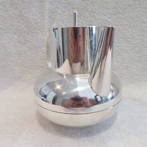 Superbe théière métal argenté orfèvre Christofle modèle Ceylan par Lino Sabattini Rare 1960 French silver-plated tea pot
