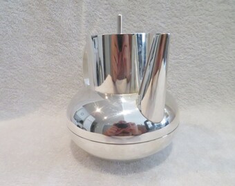 Superbe théière métal argenté orfèvre Christofle modèle Ceylan par Lino Sabattini Rare 1960 French silver-plated tea pot