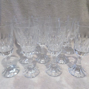 Superb 11 wine glasses 16cl crystal Baccarat model Assas Gorgeous Vintage French crystal wine glasses h 17.8cm