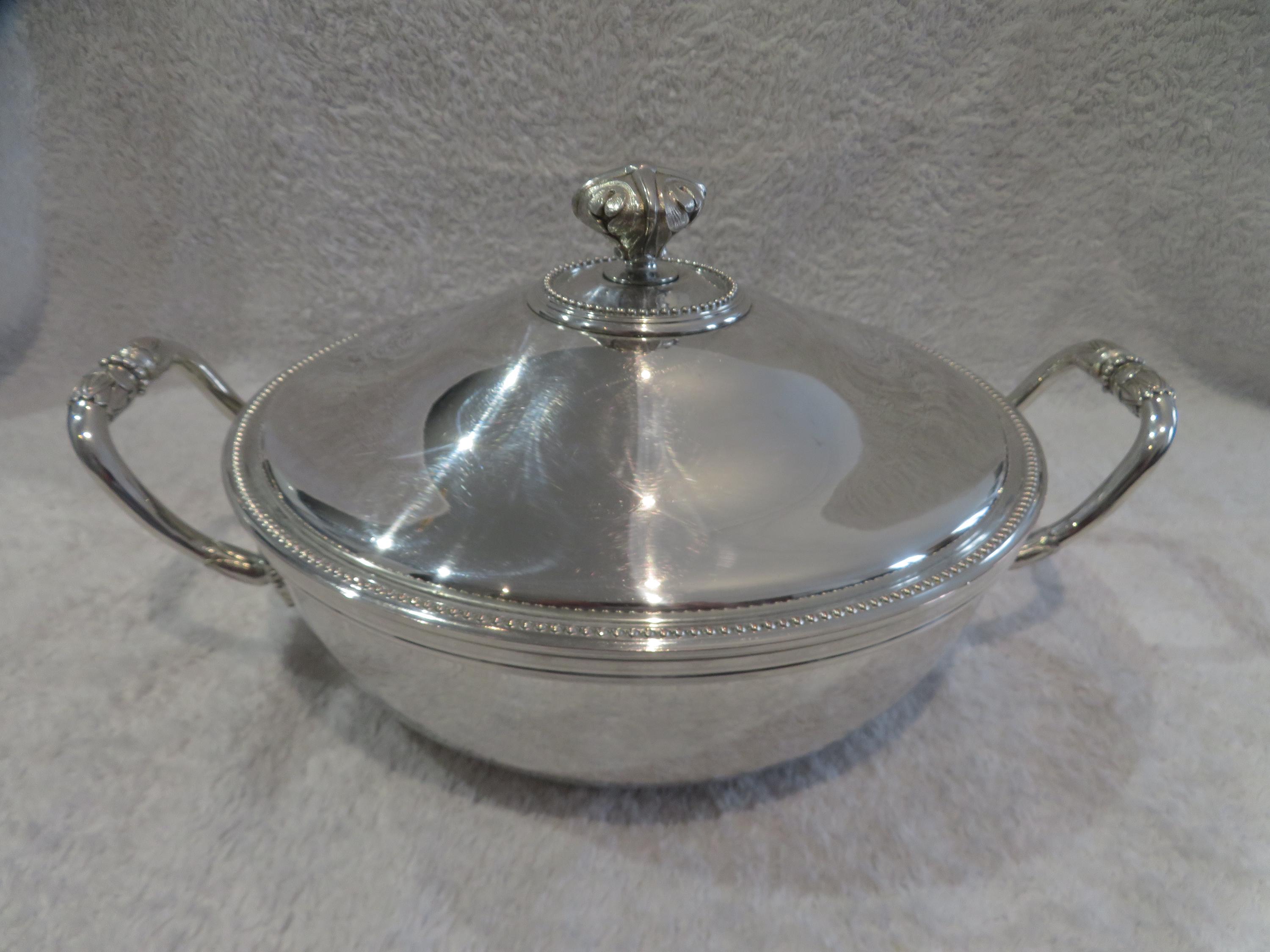 Beautiful Silver-plated Covered Vegetable Dish by Christofle