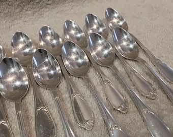 Lot De 12 Cuillères à Glace Christofle – Modèle Uniplat Dax – Métal Argenté France