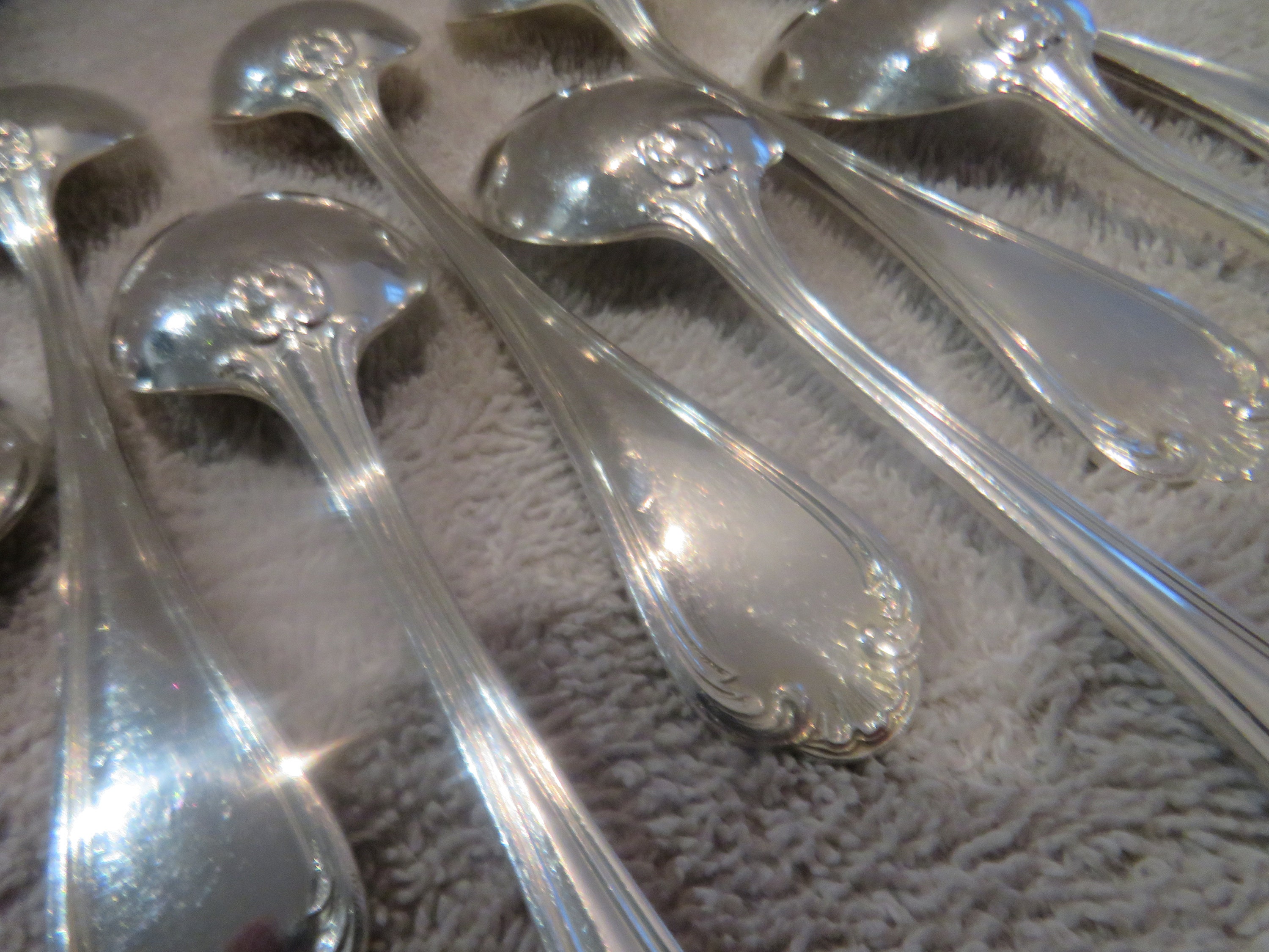 11 Silver-plated Coffee Spoons Louis XV Style Goldsmith Felix
