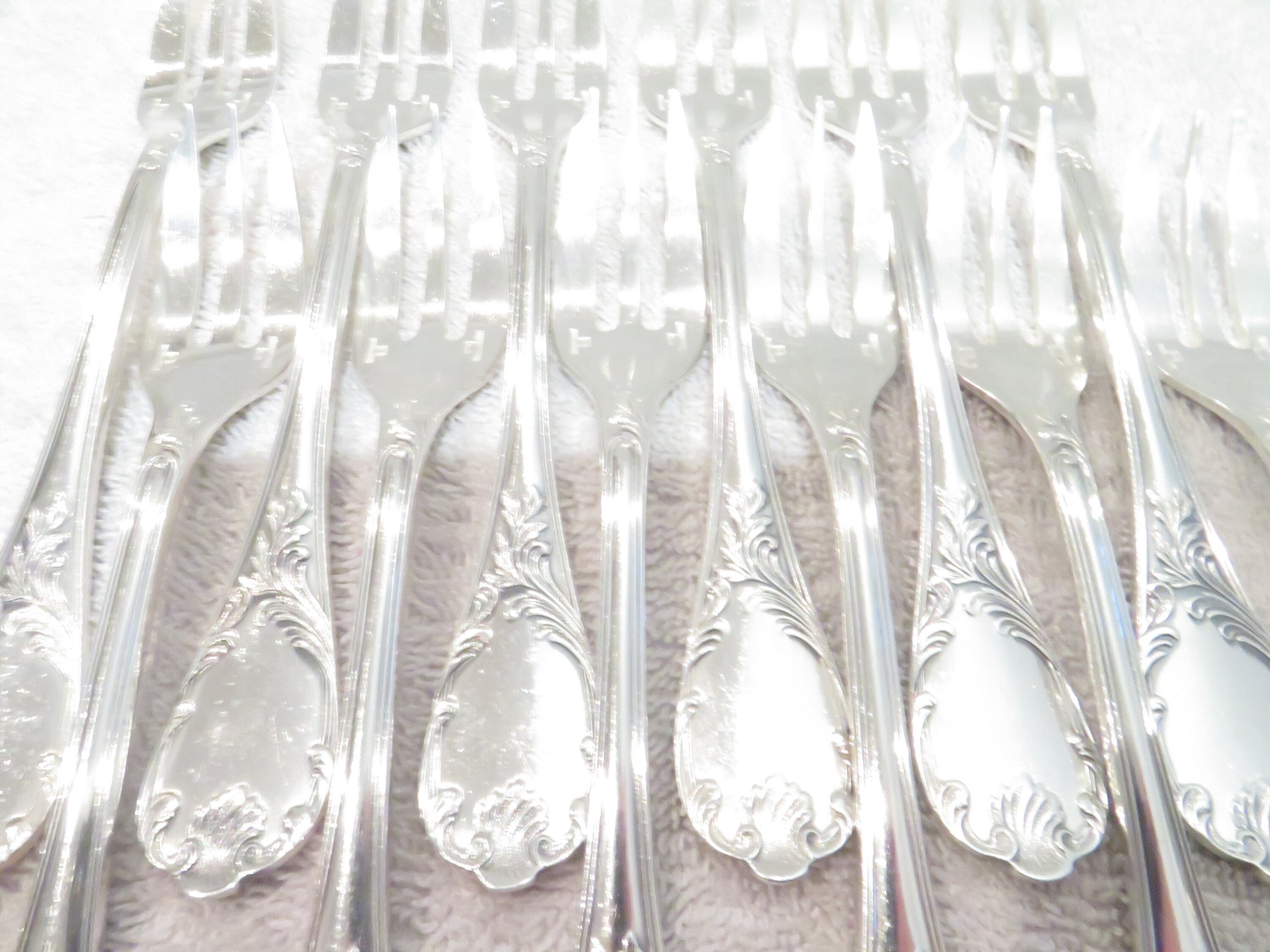 Fourchette(s) de service Marly (brillant) par Christofle Silverplate 9 7/8 sans monogramme - France