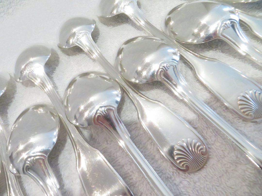 6 cuillère à soupe Christofle anciennes en métal argenté | Selency