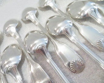 CHRISTOFLE 12 cuillères à soupe en métal argenté modèle coquille bérain 4 | eBay
