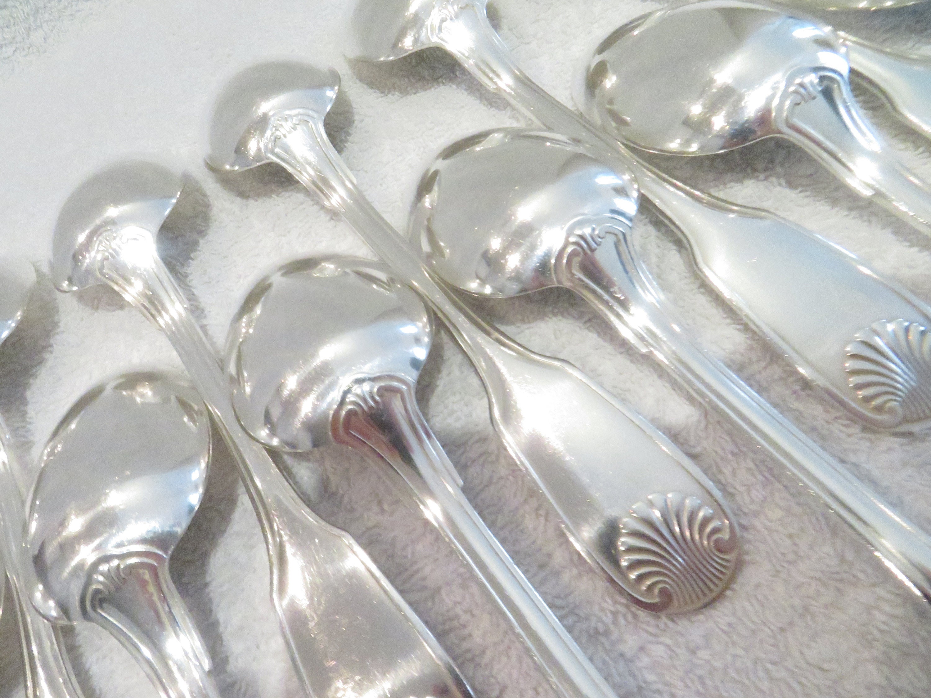 12 cuillères à café métal argenté orfèvre Christofle America 14,1cm 12 cuillères à café métal argenté orfèvre Christofle America 14,1cm
