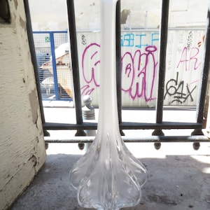 Grand vase soliflore cristal Lalique France modèle marie Claude Vintage French crystal vase 34,8cm