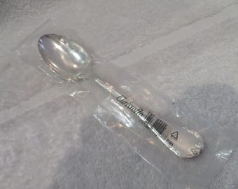 silver-plated soup spoon goldsmith Christofle model Rubans Louis XVI Vintage 2000 silver-plated soup spoon 20.7cm never used