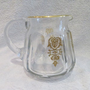 Beautiful Baccarat crystal pitcher model Harcourt-Talleyrand Empire golden French crystal pitcher