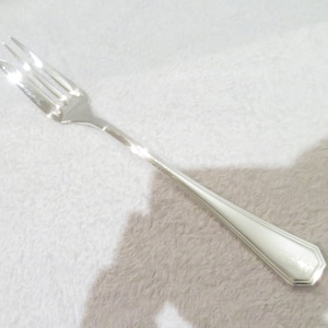Fourchette à servir métal argenté orfèvre Christofle modèle America Vintage 1990 2000 silver-plated serving fork