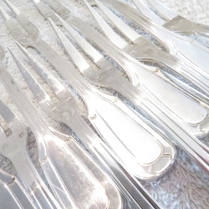 12 silver metal snail forks art deco goldsmith Lcf Vintage French silver-plated snail forks 13.4cm