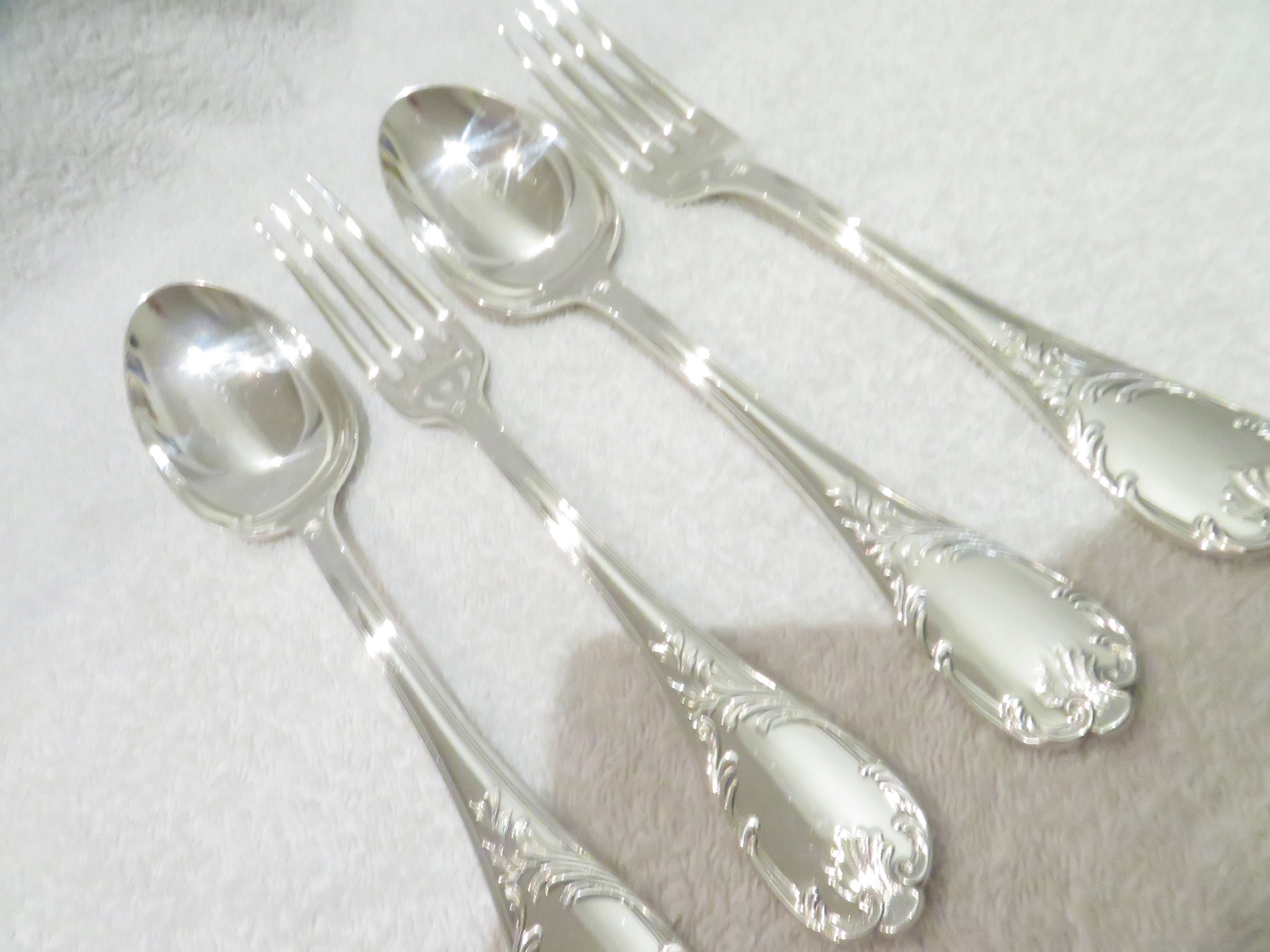 Paire De Couverts à Légumes En Métal Argenté Christofle - Modèle Marly