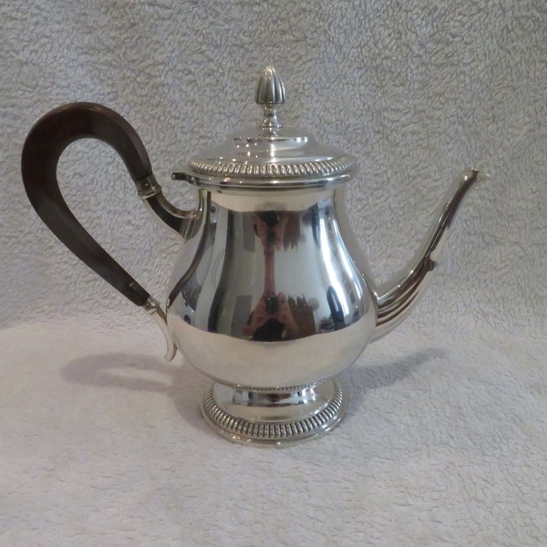 Théiére argent 800 Italie modéle Godrons Orfévre PP Venise (principios del siglo XX c italiano 800 de la olla de té de plata Venecia)