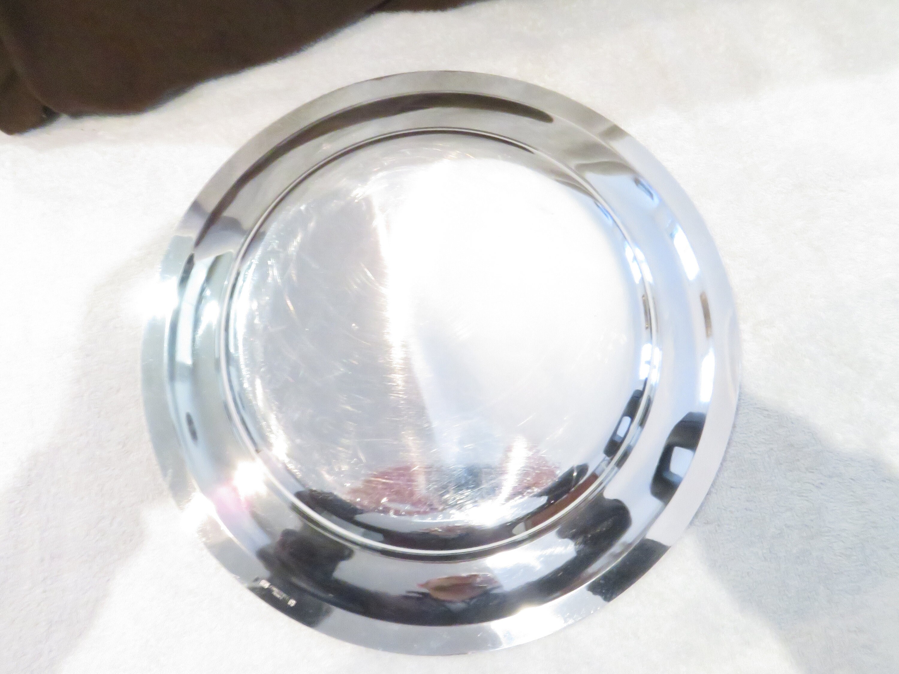 Plat Rond CHRISTOFLE Modèle Malmaison En Métal Argenté - État Très Bon