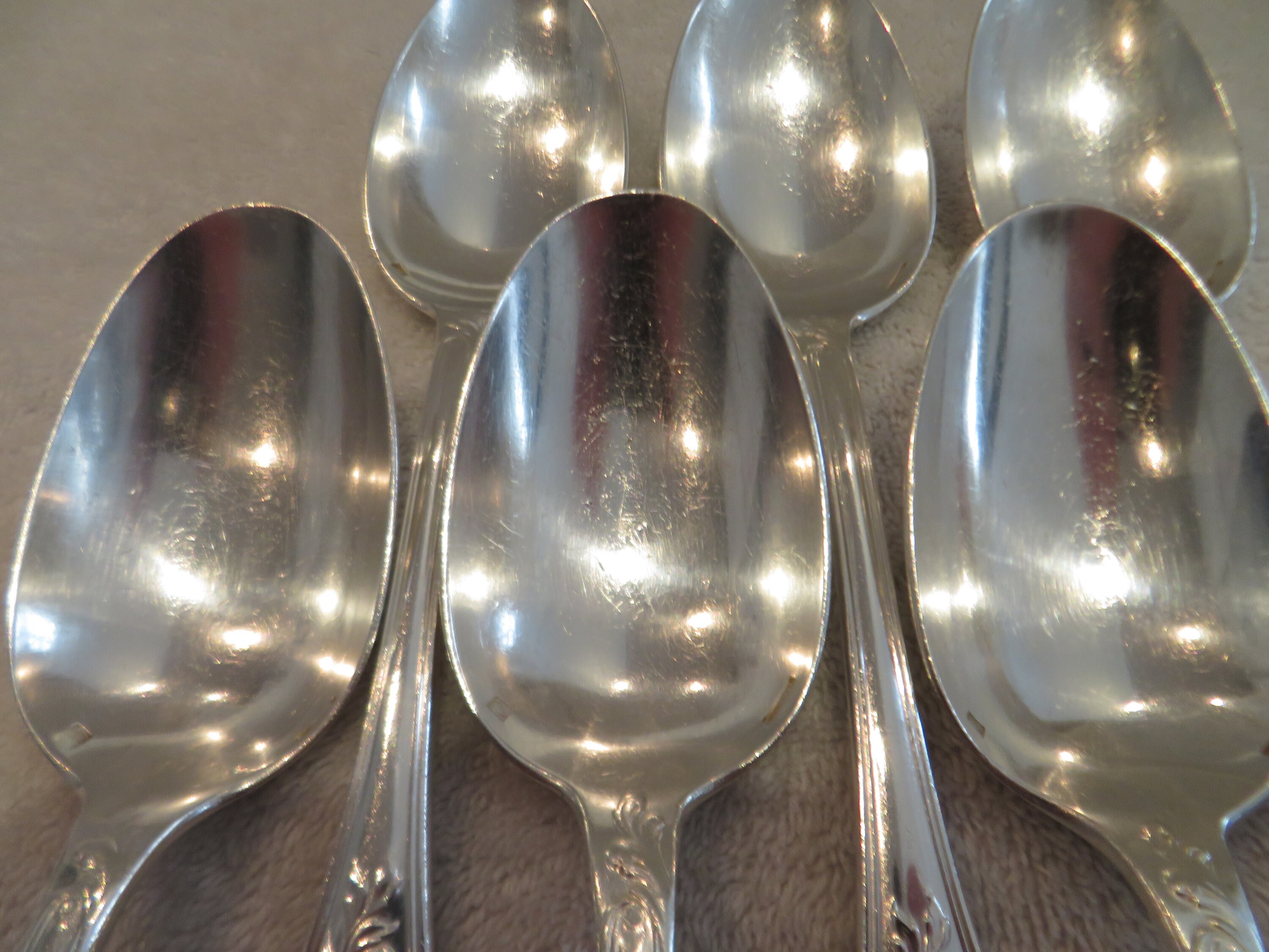 6 Tablespoons Silver Metal Rockery Style Goldsmith Christofle Etsy UK