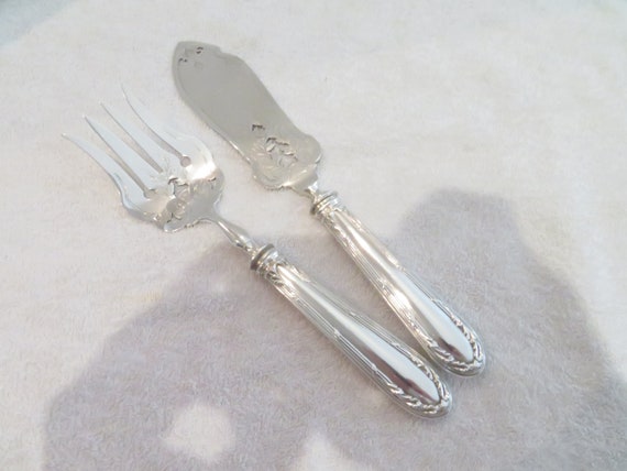 Service à poisson manche argent 950 Minerve st Louis XVI