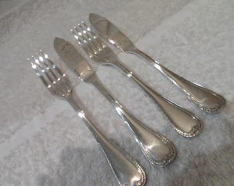 BELLE SERIE DE 12 Couteaux A Desserts En Metal Argente Christofle