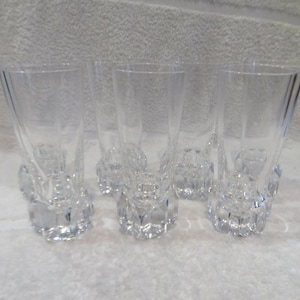 Hervorragende 7 Orangeadegläser 24 cl Kristall Saint Louis Modell Riviera Vintage französische Longdrinkgläser aus Kristall H 16,2 cm