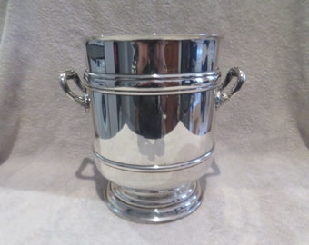 Beautiful silver metal champagne bucket empire style goldsmith Christofle model Sully Vintage silver-plated Champagne bucket h 23cm