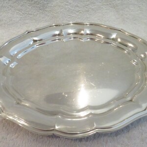 Petit plateau ovale (liqueur ?) argent 833 Hollande style XVIII ème au filet 1927 Dutch 833 silver oval liquor tray