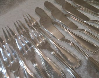 6 CUILLERES A Soupe Metal Argente Art Deco Orfevre Frionnet Francois EUR 30,00 - FR