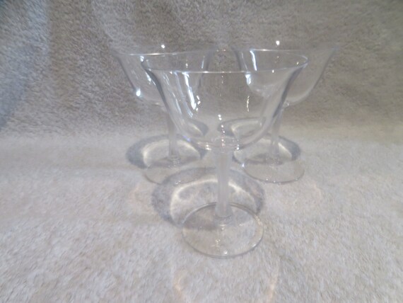 3 Champagne Glasses 16cl Crystal Lalique France Model Barsac