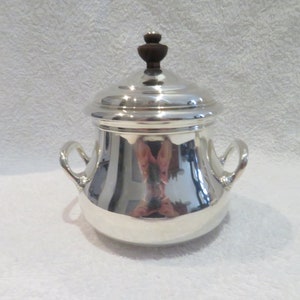 Sucrier métal argenté orfèvre E Puiforcat Vintage French silver-plated sugar bowl