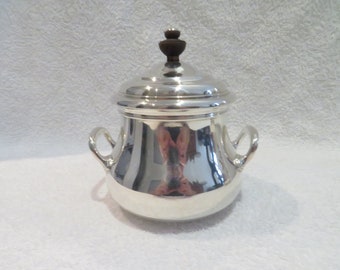 Sucrier métal argenté orfèvre E Puiforcat Vintage French silver-plated sugar bowl