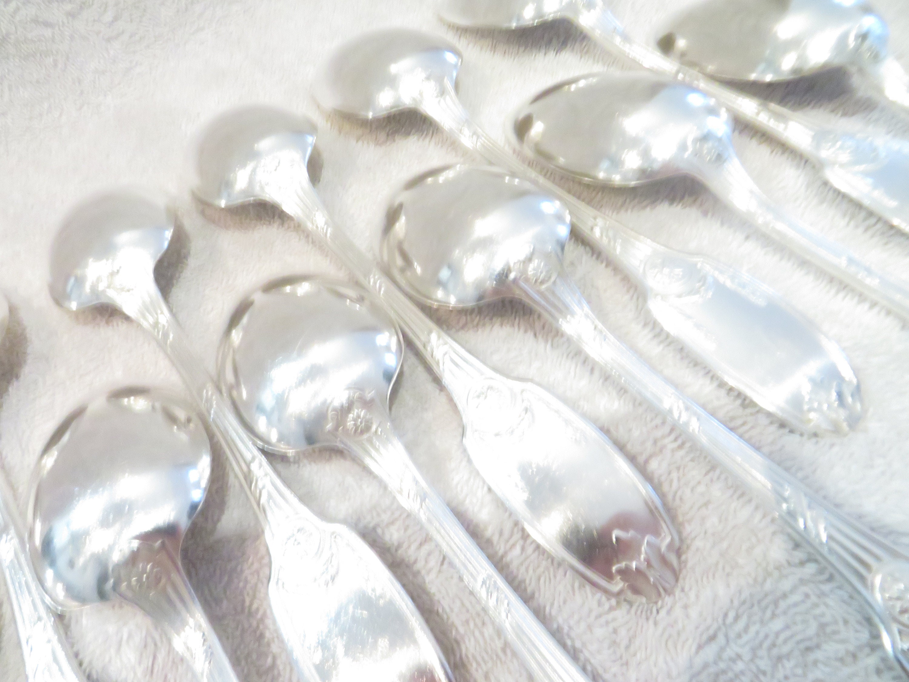 6 Cuillères à Soupe CHRISTOFLE DELAFOSSE – Style Empire, Argent Plaqué 22cm